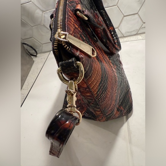 Brahmin’s Duxbury Satchel Contour Melbourne Large Handbag Shoulder Strap EUC - Picture 6 of 16